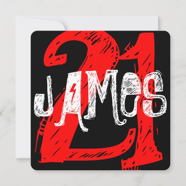 21st Birthday Invite (Front)