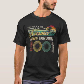21St Birthday January 2001 Decoration Men Women 21 T-Shirt