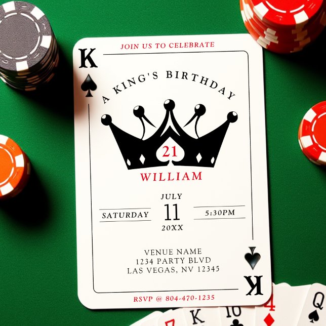 21st Birthday King of Spades Casino Poker Card (21st Birthday King of Spades Casino Poker Card
)