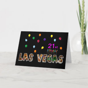 21st Birthday Las Vegas Card