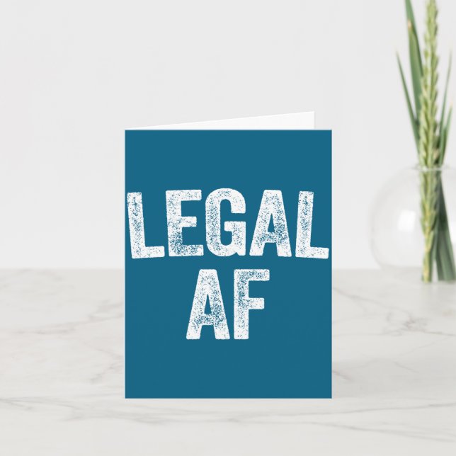 21st Birthday Legal Af Long Sleeve  Card (Front)