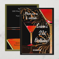 21st Birthday Martini Cocktail Party