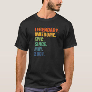 21st Birthday May 2001 Men Women 21 Year Anniversa T-Shirt