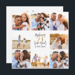 21st birthday modern black and gold photo collage<br><div class="desc">21st birthday modern black and gold photo collage invitation. Modern script text design. Part of a collection.</div>