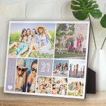 21st Birthday Multi Photo Collage Plaque<br><div class="desc">Round up all the photos of your bestie to wish her a happy 21st birthday!</div>