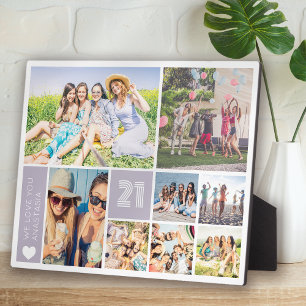 21st Birthday Multi Photo Collage Plaque