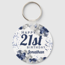 21st Birthday Navy Blue Balloons