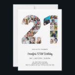 21st Birthday Number 21 Custom Photo Collage Invitation<br><div class="desc">Mark twenty one years of wonderful memories and adventures with this captivating 21st Birthday Number Photo Collage. This customisable template is the perfect blend of creativity and sentiment, allowing you to create a truly memorable gift for your loved one's special day. Capture the essence of incredible years in a single...</div>