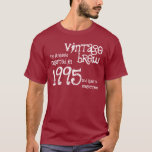 21st Birthday or any Year 1995 Vintage Brew V38C1 T-Shirt<br><div class="desc">21st Birthday or any Year 1995 Vintage Brew V38C1 MAROON Shirt Looking for a unique birthday gift?  Here's a fun birthday shirt!  Vintage Brew crafted in 1994 and aged to perfection.</div>