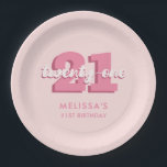 21st Birthday Paper Plate<br><div class="desc">Create your own 21st birthday paper plate with personalised name.</div>