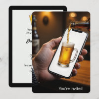 21st Birthday Party Beer Mug On a Smartphone