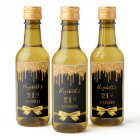 21st birthday party black gold glitter drip name