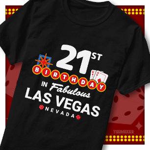 21st Birthday Party Crew Las Vegas Welcome Sign T-Shirt