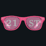 21st Birthday Party Favour Cute Pink White Retro Sunglasses<br><div class="desc">21st birthday party shades for an awesome twenty first bday. Cute pink party favour glasses with cute white text. Festive sunglasses for someone turning twenty one. Celebrate being 21!</div>