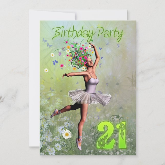 21st Birthday party invitation (Front)
