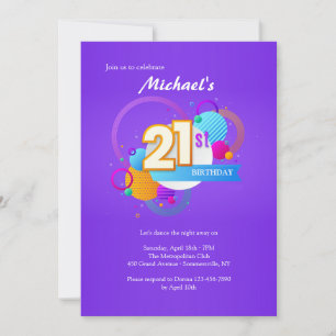 21st Birthday Party Invitation