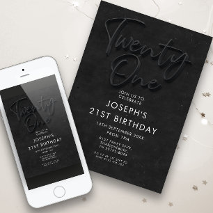 21st Birthday Party  Invitation