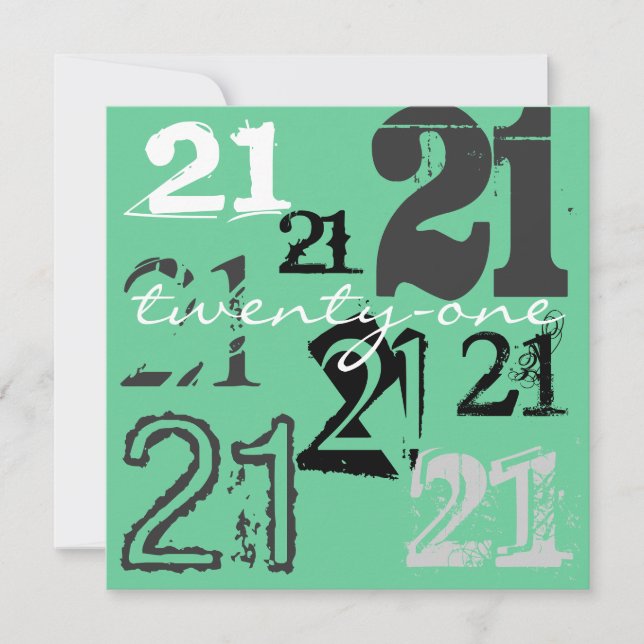 21st Birthday Party Invitations (Front)