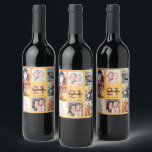 21st birthday party photo collage rustic gold wine label<br><div class="desc">A bottle label for a 21st birthday party, celebrating her life with a collage of 8 of your photos. Personalise and add a name, age 21 and a date. Date of birth or the date of the party. Black and dark rose gold coloured letters. A glamourous rustic faux gold metallic,...</div>
