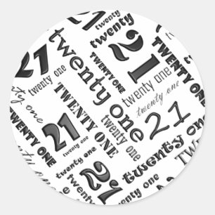 21st Birthday Party Sticker