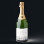 21st Birthday Party White Rose Blue Floral Custom Sparkling Wine Label<br><div class="desc">Personalised 21st Birthday Party Decorations and Supplies. Personalised label features a white rose and blue wildflower floral arrangement. 21st is written in a modern script font. The birthday celebrant's name and birthday date follow. Easy to customise.</div>