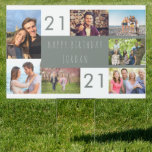 21st Birthday Photo Collage Happy Birthday Yard Garden Sign<br><div class="desc">Say Happy Birthday with a personalized 21st Birthday Yard Sign to use indoors or out. The photo template is set up for you to add 7 of your favorite photos which are displayed in a photo collage around the birthday greeting. The wording simply reads "Happy Birthday [your name]" in casual...</div>