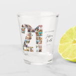 21st Birthday Photo Collage Shot Glass<br><div class="desc">Create your own personalised birthday photo collage shot glass featuring your favourite pictures in the shape of the number 21.</div>