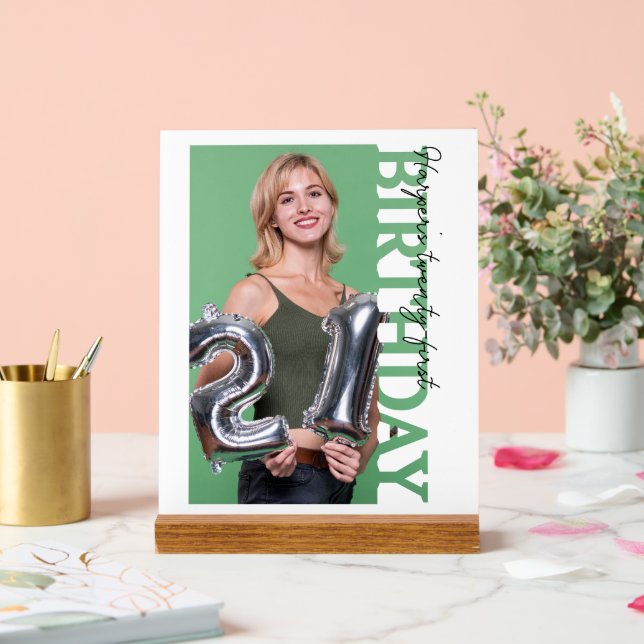 21st Birthday Photo college Party  Acrylic Sign (Wedding)