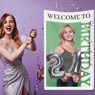 21st Birthday Photo college Party  Banner