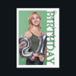 21st Birthday Photo college Party  Enclosure Card<br><div class="desc">21st Birthday Photo Party Invitation Celebrate a milestone in style with this 21st birthday photo party invitation, featuring a modern rectangular photo frame where your image becomes part of the design. The photo sits inside a cutout frame with the word “BIRTHDAY” running vertically along the side, creating a bold and...</div>
