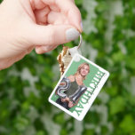 21st Birthday Photo college Party  Key Ring<br><div class="desc">Celebrate a 21st birthday with this personalised photo keepsake keyring, featuring a modern rectangular photo frame with “BIRTHDAY” cut out along the side. Add your favourite photo and customise the text [Name]’s 21st to create a memorable keepsake that family, friends, or the birthday teen can carry every day. Perfect as...</div>