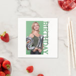 21st Birthday Photo college Party  Napkin<br><div class="desc">21st Birthday Photo Party Napkin Add a personalised touch to your 21st birthday celebration with this photo party napkin, featuring a modern rectangular photo frame with “BIRTHDAY” cut out along the side. Upload your favourite photo and customise the text [Name]’s 21st to create a cohesive and festive look that matches...</div>