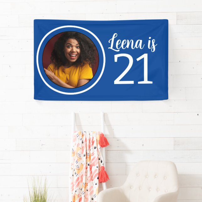21st Birthday photo Frame  Banner (Insitu)