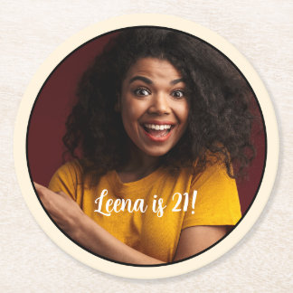21st Birthday photo Frame Coaster