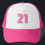 21st Birthday Pink Trucker Hat<br><div class="desc">21st Birthday Pink Trucker Hat</div>