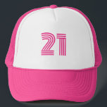21st Birthday Pink Trucker Hat<br><div class="desc">21st Birthday Pink Trucker Hat</div>