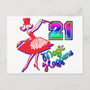 21st Birthday Postcard