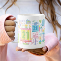 21st Birthday Pretty Girly Floral