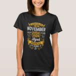 21st Birthday Real Legends November 2004 21 Years  T-Shirt<br><div class="desc">21st Birthday Real Legends November 2004 21 Years Old Men</div>