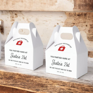 21st Birthday Recovery Kit Hangover Kit Favour Box