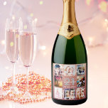21st birthday rose gold legal glitter photo name<br><div class="desc">A bottle label for a 21st birthday party, celebrating her life with a collage of 8 of your photos. Personalise and add a name, age 21 and a date. Date of birth or the date of the party. White and grey coloured letters. Elegant, feminine and glamourous rose gold gradient faux...</div>