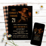 21st Birthday Rustic Cowboy Hat and Leather Boots Invitation<br><div class="desc">This design features a pair of leather cowboy boots with hat and your personalised 21st birthday party invitation information below. Personalise by editing the text or delete text in the text boxes #party #invitations #invites #21stbirthday #birthday #birthdayparty #21st #partyinvitations #personalizedinvitations</div>