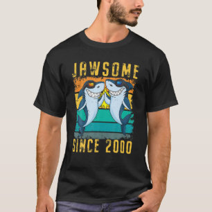 21St Birthday Shark 21 Year Old Jawsome Since 2000 T-Shirt