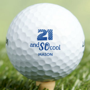 21st Birthday Son in Law Gift - Blue Cool Sports Golf Balls