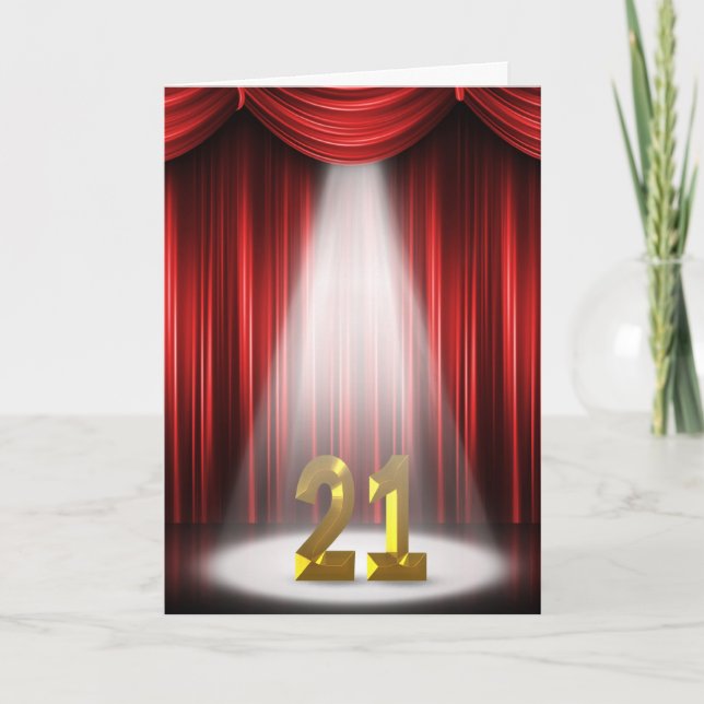 21st Birthday Spotlight Card (Front)