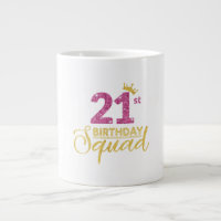 21st Birthday Squad Party Crown Pink Gold