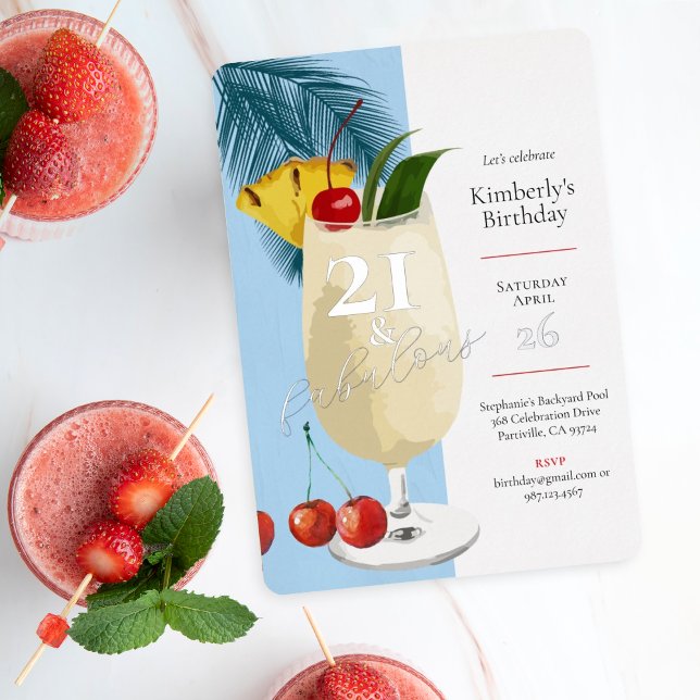 21st Birthday Summer Blue Cocktail Party  (Creator Uploaded)