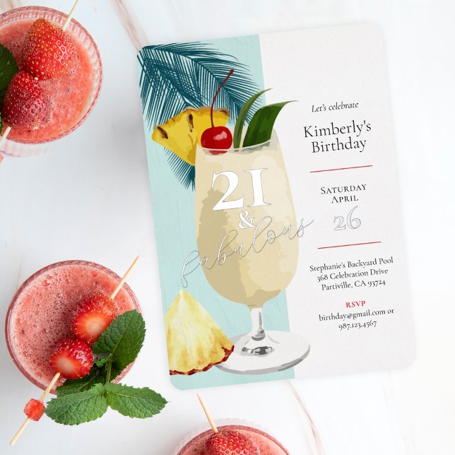 21st Birthday Summer Green Cocktail Party   (Creator Uploaded)