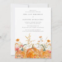 21st Birthday Surprise Party Pumpkin Wildflower
