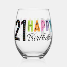 21st Birthday Typography